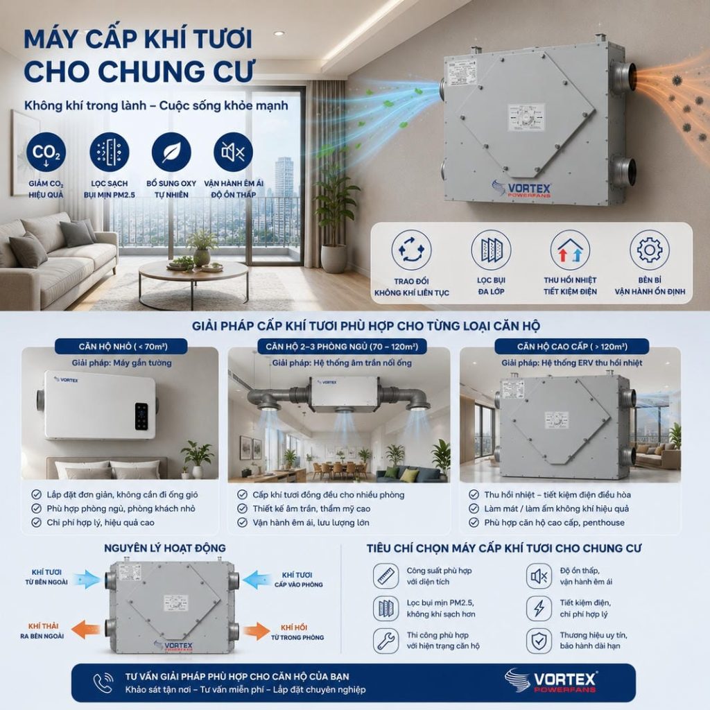 Máy cấp khí tươi cho chung cư